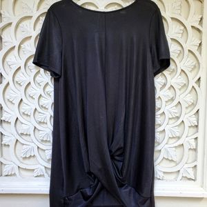 Capsule Sheer Black Top Tunic Size 12 NWT